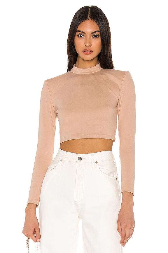 view 1 of 4 Jackie Crop Top in Taupe