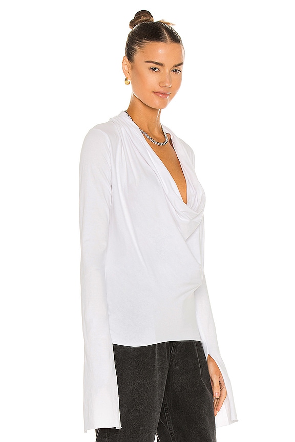 view 2 of 4 Cowl Neck Top in Snow White