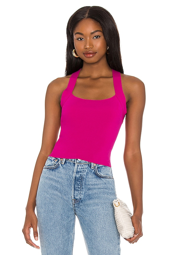 view 2 of 5 Tia Tie Back Top in Fuchsia