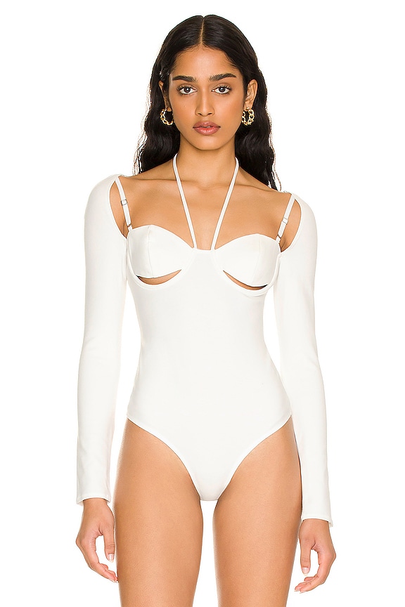 view 2 of 5 Kara Bodysuit in White