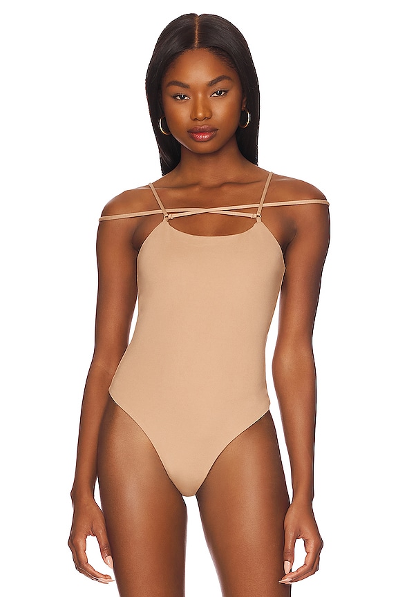 view 2 of 5 Eloisa Bodysuit in Light Beige in Lt Beige