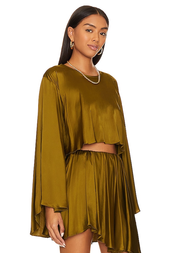 view 2 of 4 SEEMA トップ in Olive Green