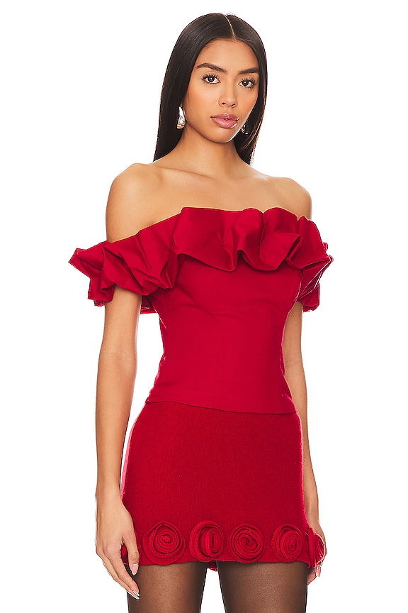 view 2 of 4 Aurelie Top in Red