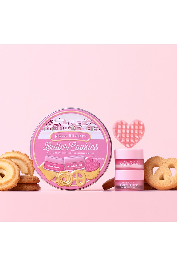 view 2 of 2 Lip Treatment Mini Cookie Tin Gift Set in Butter Cookies