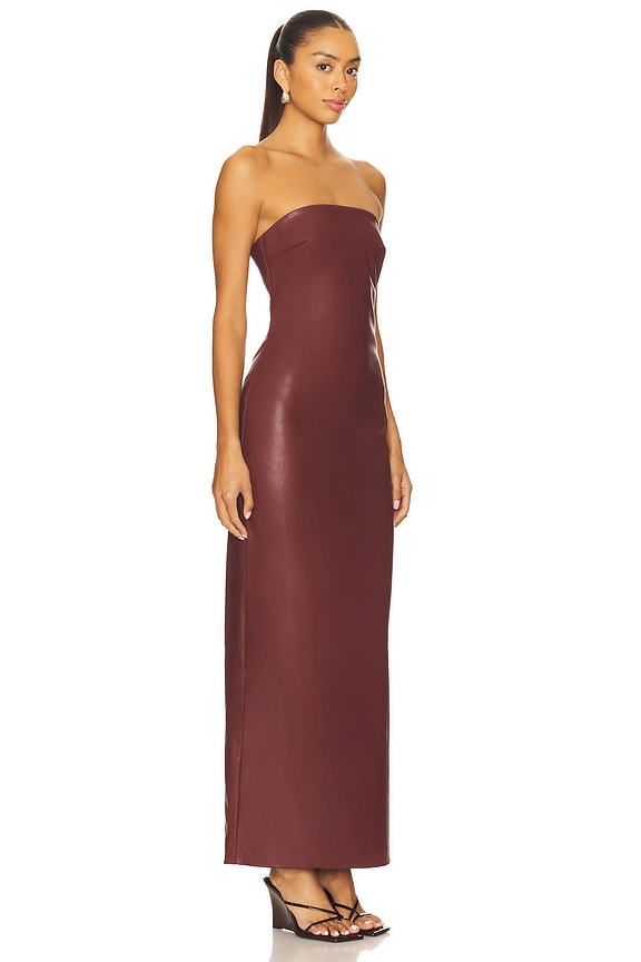 view 2 of 3 The Allegra Dress in Maroon