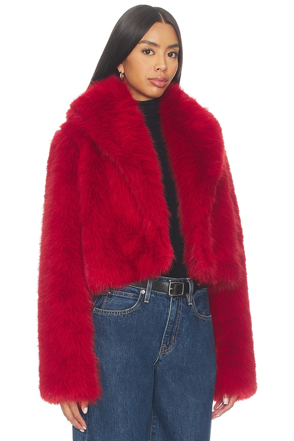 view 2 of 4 BLOUSON THE DELANEY FUR in Red
