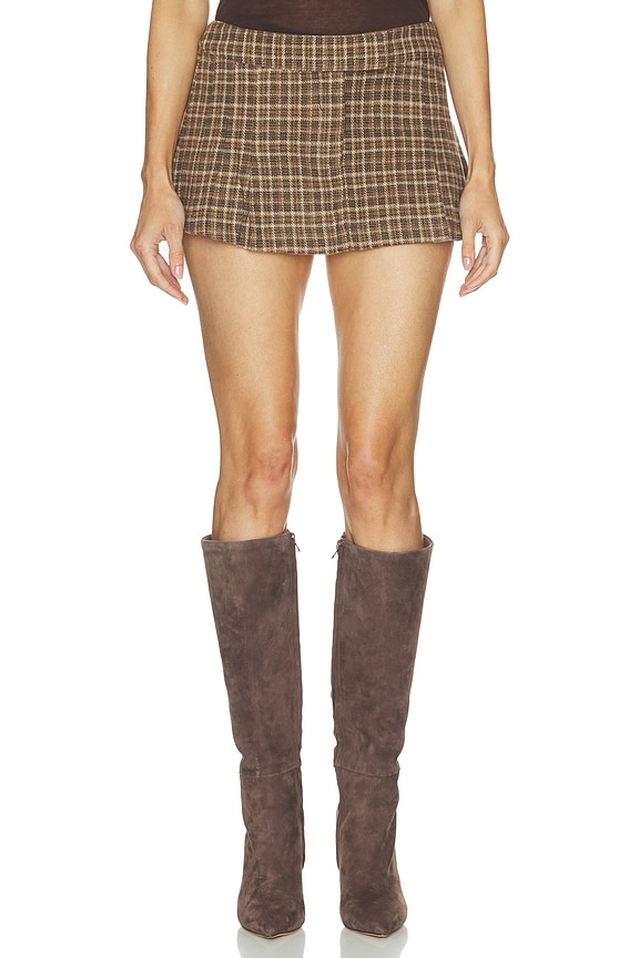 view 2 of 7 x REVOLVE Keely Check Skirt in Brown & Orange