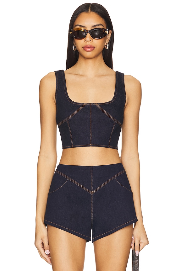 view 1 of 4 Alba Top in Dark Blue