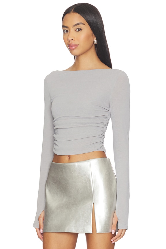 view 2 of 4 The Ledger Top in Cloud Grey