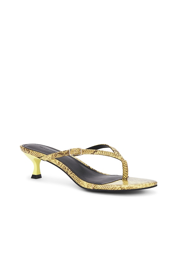 view 2 of 5 The Tayla Heel Sandal in Yellow Snake