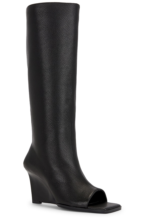 view 2 of 5 The Lena Boot in Black Pebbled Leather