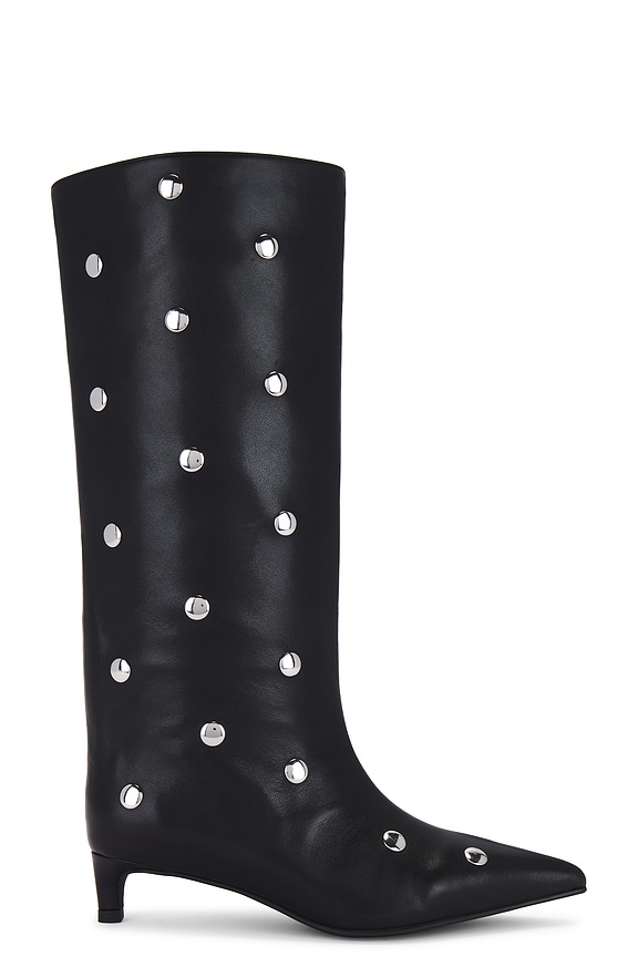view 1 of 5 Stacey Stud Boot in Black & Silver