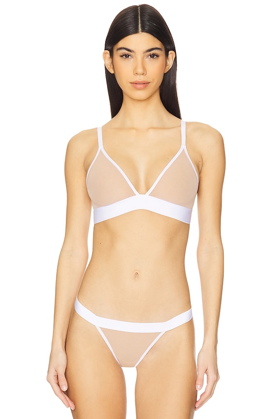 view 1 of 6 Sieve Triangle Bra in Buff & White