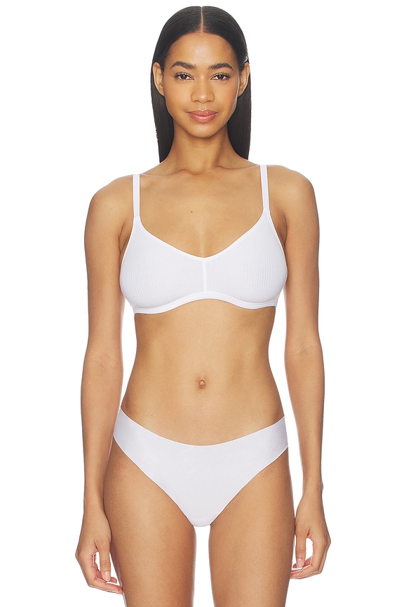 view 1 of 4 Whipped Non-wire Bra in White