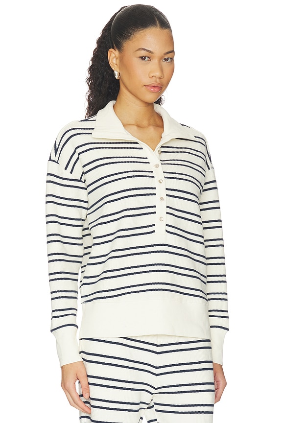 view 2 of 4 Waffle Knit Pullover in Sailor