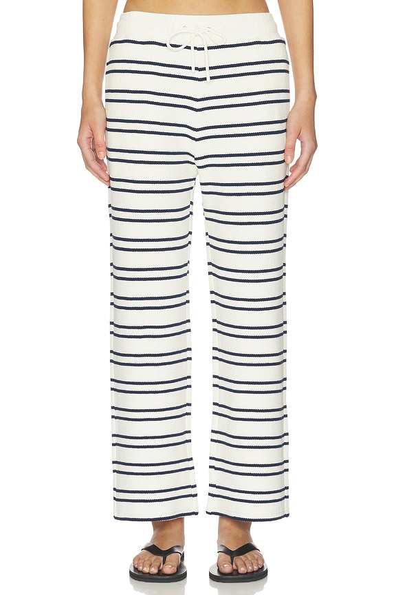 view 1 of 6 Waffle Knit Cropped Pant in Sailor