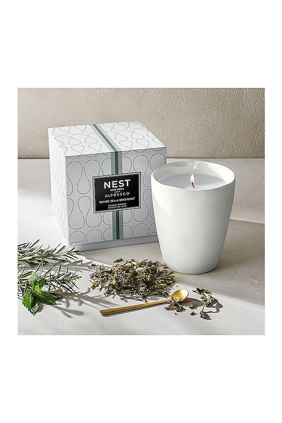 view 2 of 3 White Tea & Rosemary Deluxe Candle in White Tea & Rosemary