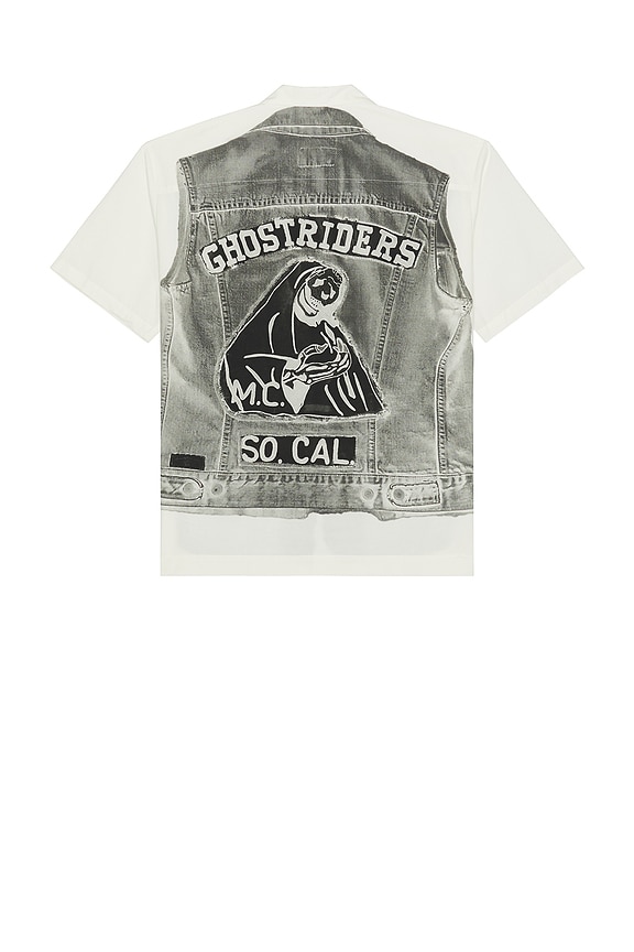 view 2 of 4 Digital Biker Shirt in Grayscale