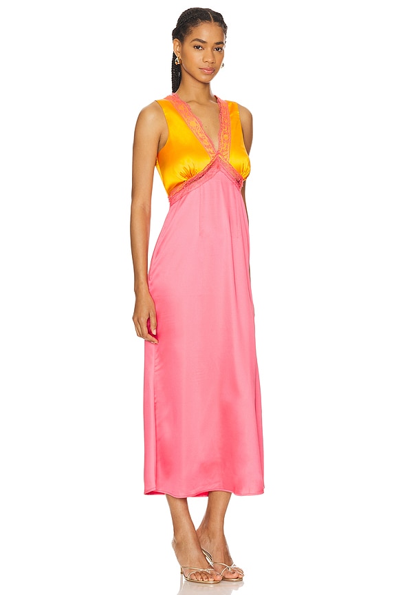 view 2 of 3 May Dress in Pink & Orange