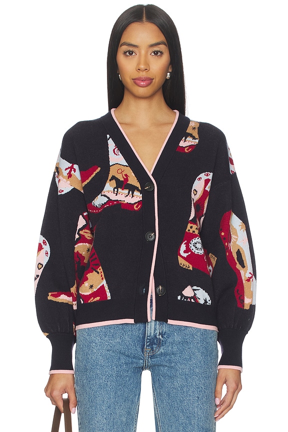 view 1 of 4 JERSEY NAVY COWBOY BOOTS in Navy