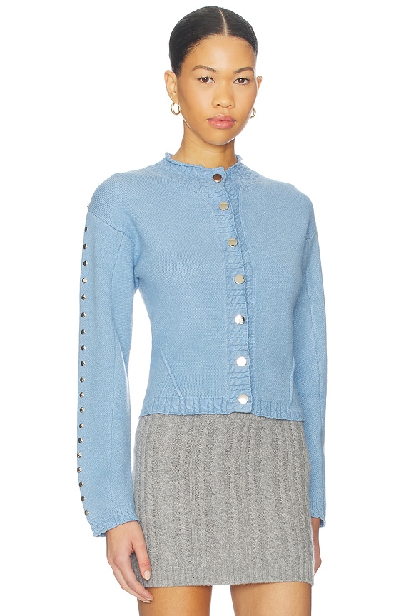 view 2 of 5 Studded Cardigan in Blue