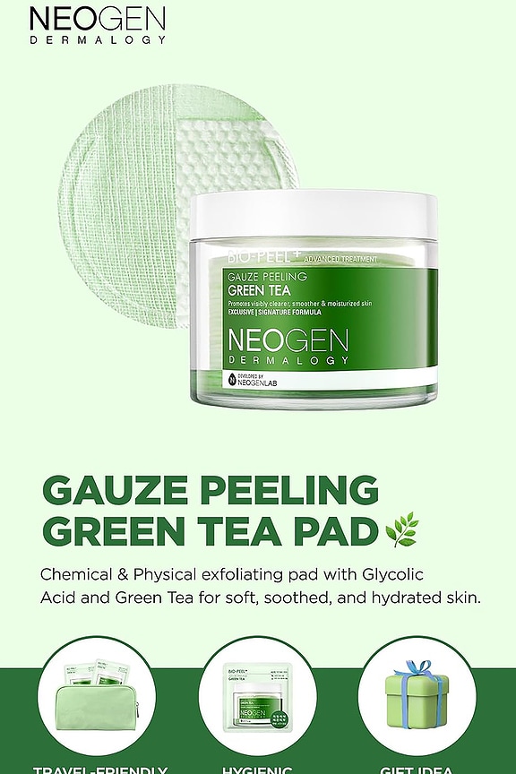 view 2 of 4 GREEN TEA GAUZE PEELING PADS 필링 패드 in 