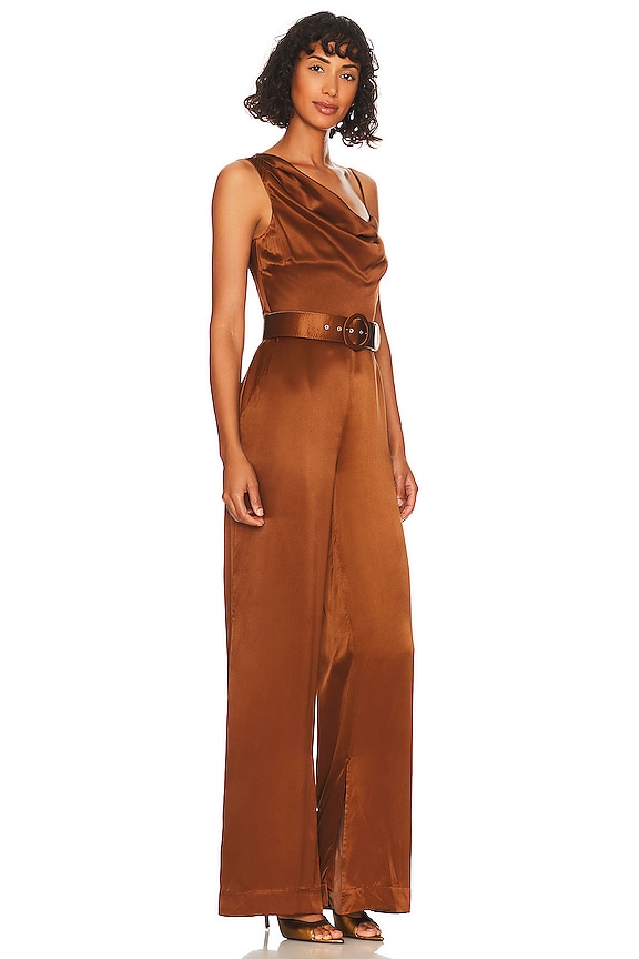 view 2 of 3 Vera Cowl Neck Jumpsuit in Hazelnut