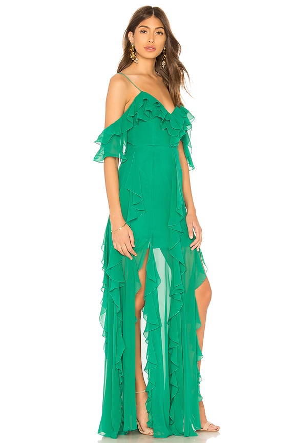 view 2 of 3 ROBE MAXI GEORGETTE in Emerald