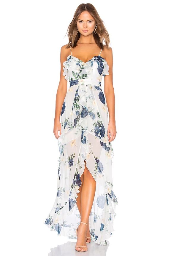 view 1 of 3 ROBE MAXI BLUE ROSE in Blue Rose