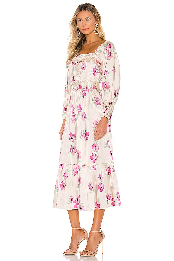 view 2 of 3 Pleated Prairie Dress in Fuchsia Multi