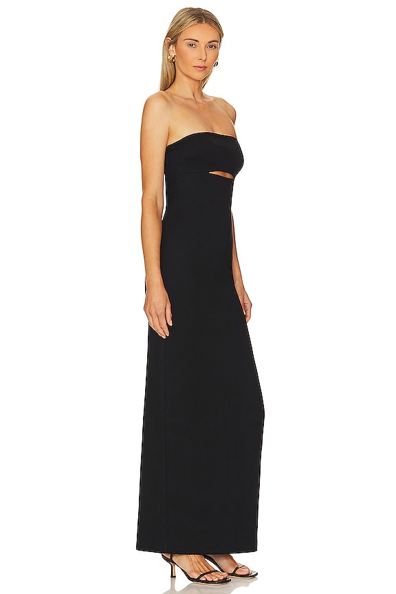 view 2 of 3 Pasha Strapless Tube Gown With Cutout in Black