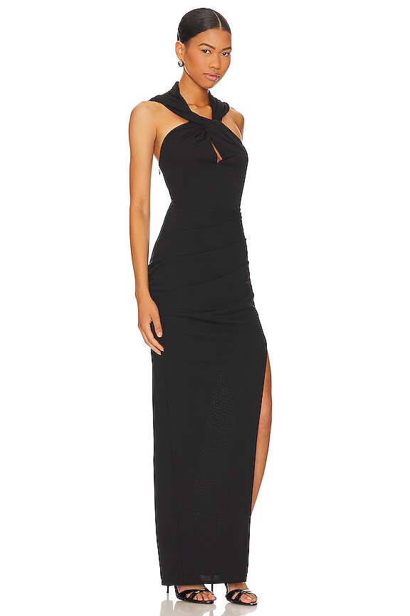 view 2 of 4 Charmaine Hooded Gown in Black