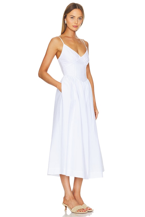 view 2 of 3 Becker Princess Waist Midi Dress in White