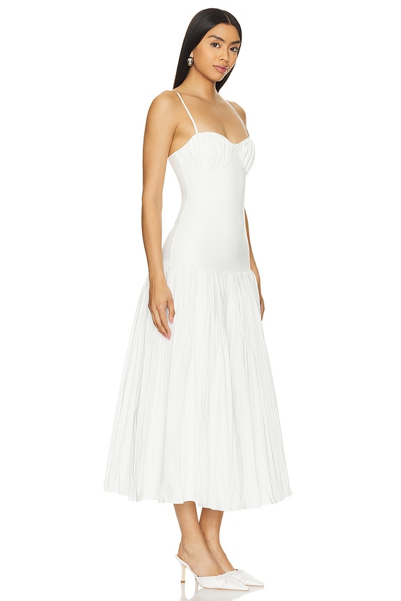 view 2 of 3 ROBE MI-LONGUE SALEM BROOMSTICK in White