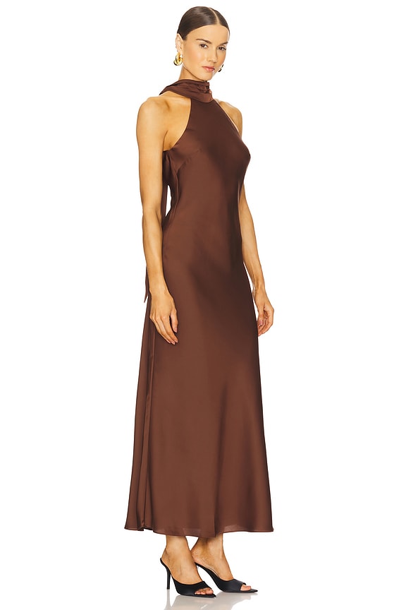 view 2 of 3 VESTIDO MIDI TRINA in Coffee
