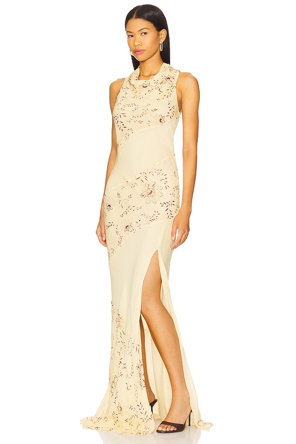 view 2 of 3 Shana Dress in Butter Wisteria Floral