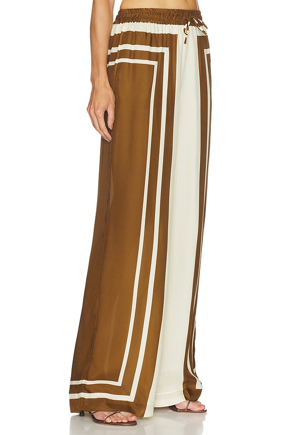 view 2 of 6 PANTALON SANDRA in Spice & Ivory Scarf Print