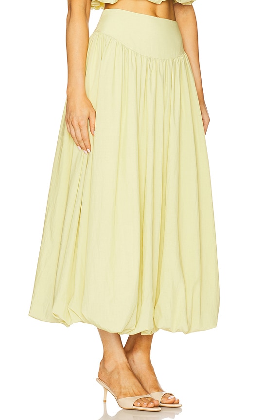 view 2 of 6 ZAIRA BUBBLE ミディ丈スカート in Pistachio