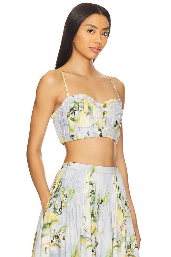 view 2 of 4 Crina Bra Top in Anisa Sky Lemon