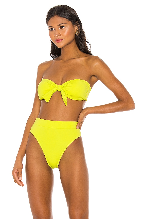 view 2 of 3 TOP BIKINI in Fluorescent Lime