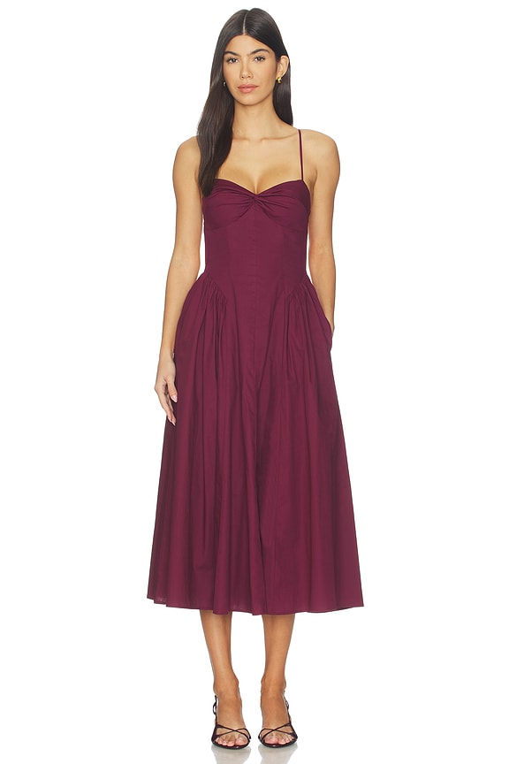 view 2 of 3 VESTIDO DESTENE in Plum