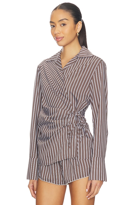 view 2 of 5 CHEMISE ELISKA in Coffee