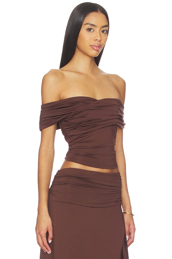 view 2 of 4 Magnolia Top in Chocolate