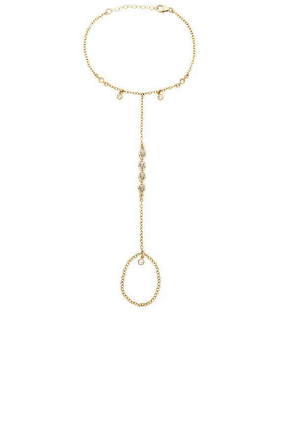 view 2 of 3 Natallia Hand Chain in Gold