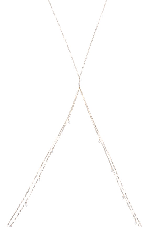 view 2 of 3 Sasha Pearl Shaker Body Chain in Gold