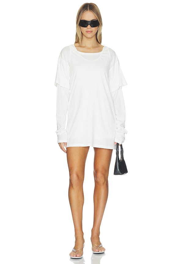 view 1 of 3 ROBE LONG SLEEVE TSHIRT in White