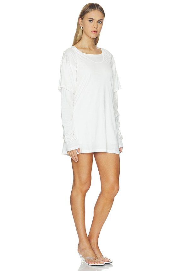 view 2 of 3 ROBE LONG SLEEVE TSHIRT in White