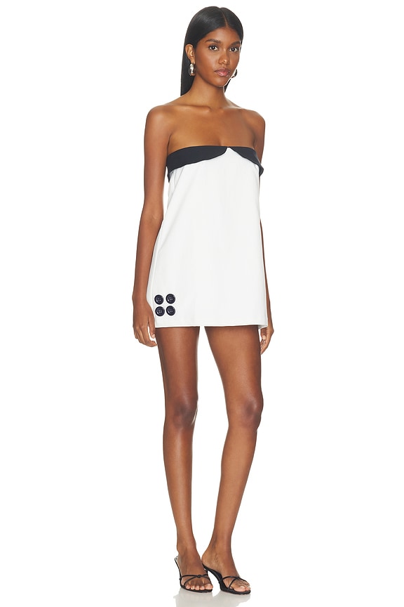 view 2 of 4 Collar Bandeau Dress in White