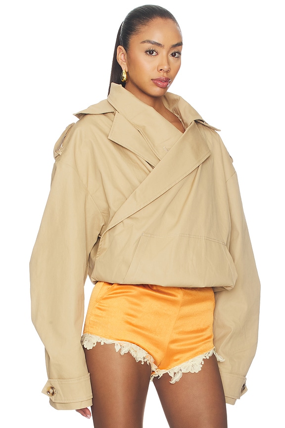 view 2 of 4 SWEAT À CAPUCHE TRENCH in Camel