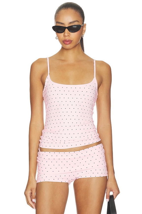 view 1 of 5 Top sin mangas in Pink Polka